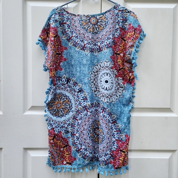 Yincro Swimsuit Cover Size A 100% polyester Multicolor Mandala print - Picture 7 of 9